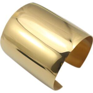 ⭐Women Stainless Steel Smooth Polished Open Cuff Bangle Bracelet